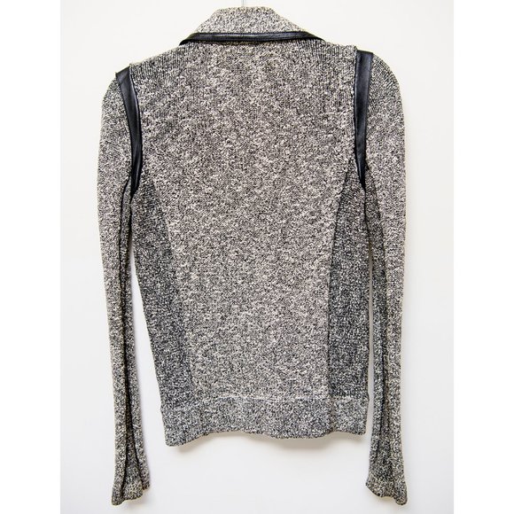 Rag & Bone Bouclé Knit Jacket Leather Trim XS - Picture 7 of 12